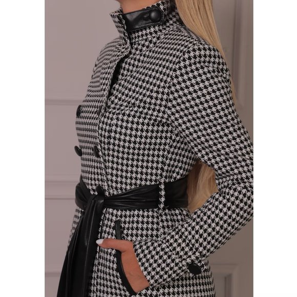 Designer Houndstooth Coat - Picture 4 of 12